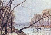 Alfred Sisley Ufer der Seine im Herbst France oil painting artist